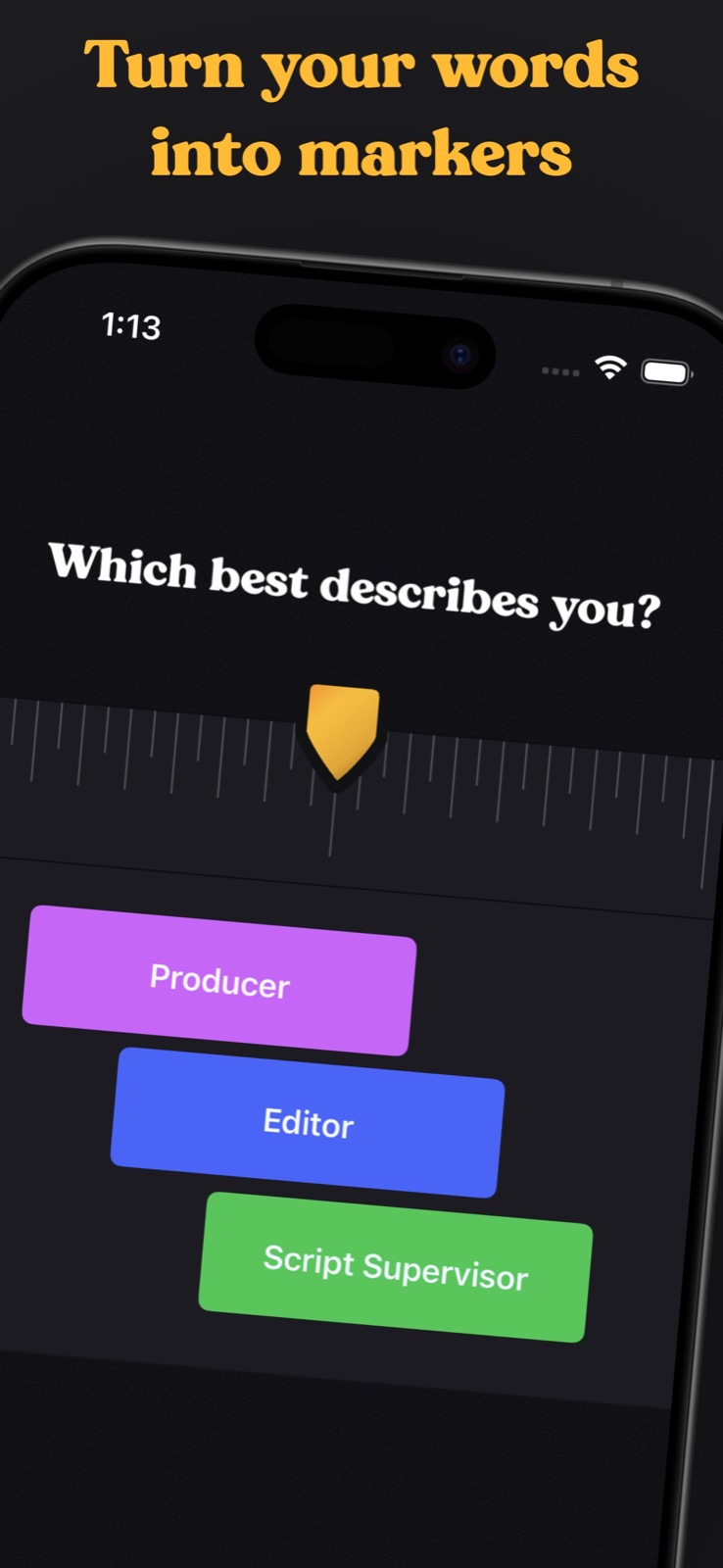 Meta Note turning spoken notes into timeline markers.